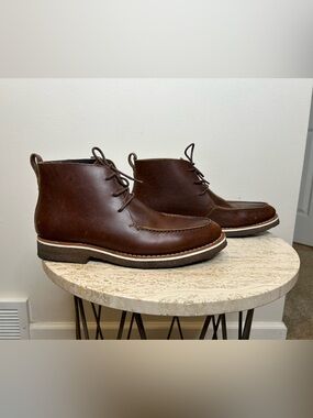 Helm The Whalen Men's Leather Chukka Boots in Dark Brown Size 9M